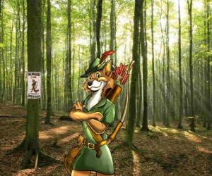 Puzzle Robin des Bois, un hors la loi qui habitent dans la forêt de Sherwood, voler les riches pour donner aux pauvres gens de Nottingham