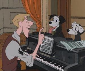 Puzzle Roger, a composé une nouvelle chanson pour célébrer le retour de Pongo et Perdita, près de 99 chiots dalmatiens