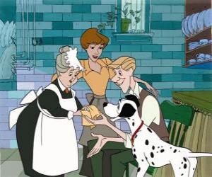 Puzzle Roger, Anita et Nanny enseigner à Pongo l'un des chiots