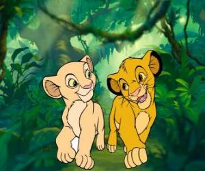 Puzzle Simba et Nala de marche