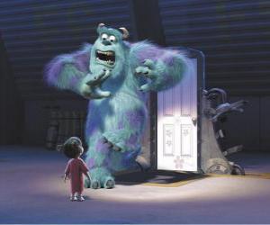 Puzzle Sulley découvre qu'une jeune fille a conclu Monstropolis
