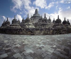 Puzzle Temple bouddhiste de Borobudur, Indonésie