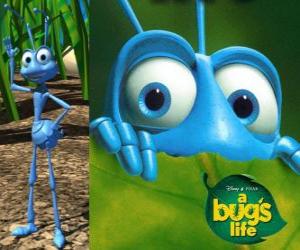 Puzzle Tilt, une fourmi inventive est le principal protagoniste de 1001 Pattes ou Une vie de bestiole