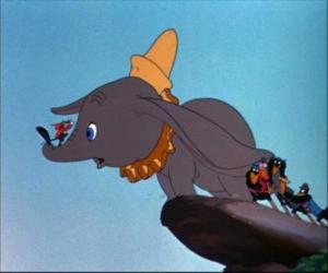 Puzzle Timothée le souris, avec Jim Crow et ses amis, apprendre à voler Dumbo 