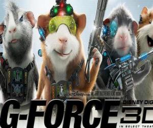 Puzzle Trois membres de l'équipe de G-Force: Agents Juarez, Blaster et Darwin
