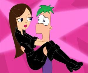Puzzle Vanessa Doofenshmirtz, la sarcastique fille adolescente de 16 ans du Docteur Doofenshmirtz aux armes Ferb