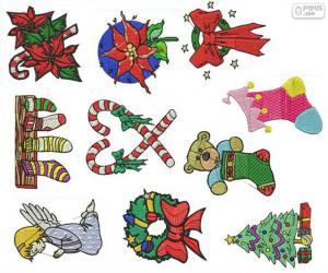 Puzzle Variété des ornements de Noël