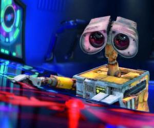 Puzzle Wall-e accablé en toucher les commandes delle vaisseau spatial