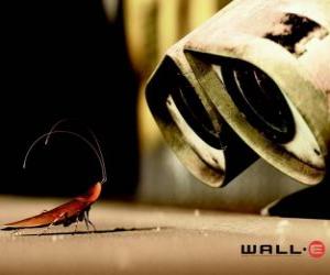Puzzle Wall-e examiner de près un petit insecte