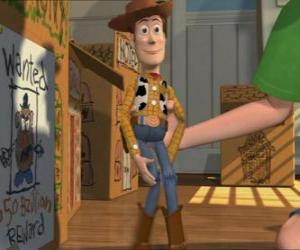 Puzzle Woody heureux de jouer avec Andy avant la fête d'anniversaire