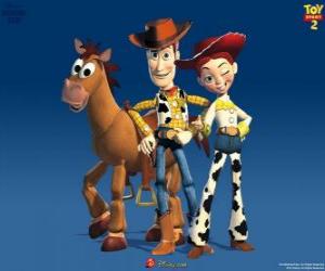Puzzle Woody, Jessie et le cheval Bullseye