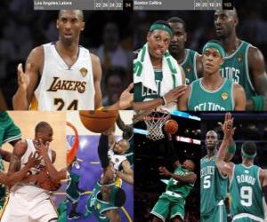 Puzzle 2009-10 NBA final, 2e partie, les Boston Celtics 94 - Los Angeles Lakers 103