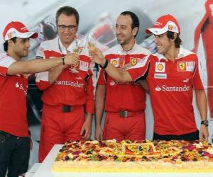 Puzzle 29e anniversaire de Fernando Alonso au Grand Prix de Hongrie 2010
