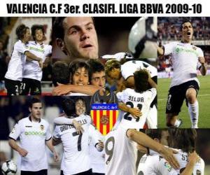 Puzzle 3ème FC Valence. BBVA Ligue annonces 2009-2010