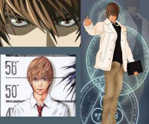 Puzzle de Light Yagami aussi appelÃ© Kira, le protagoniste de l'anime Death  Note casse-tÃªte Ã imprimer