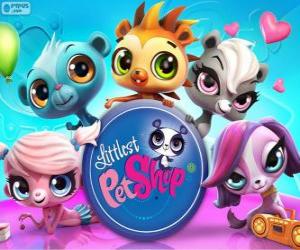 Puzzle 5 animaux de Littlest PetShop