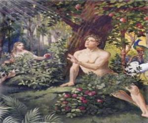 Puzzle Adam et Eve au paradis