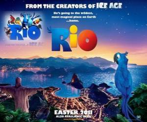 Puzzle affiche du film de Rio, avec de belles vues sur la ville de Rio de Janeiro