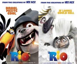 Puzzle affiches de cinéma de Rio, avec des personnages (2)