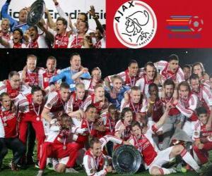 Puzzle Ajax Amsterdam, champion Eredivisie 2011-2012, championnat des Pays-bas de Football