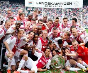 Puzzle Ajax Amsterdam, champion Eredivisie 2012-2013, championnat des Pays-bas de Football