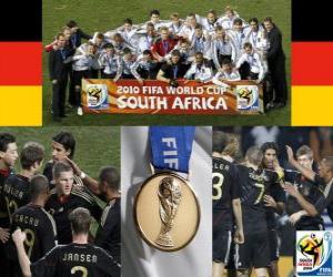 Puzzle Allemagne, au 3e rang à la Coupe du Monde de Football en Afrique du Sud 2010