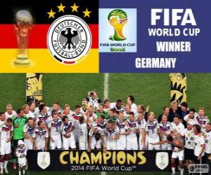 Puzzle Allemagne, le champion du monde. Coupe du monde de Football Brésil 2014