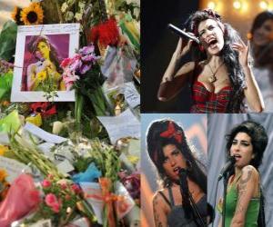Puzzle Amy Winehouse a été une chanteuse anglaise, connue pour son mélange de différents genres