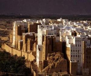 Puzzle Ancienne ville de Shibam, Yémen.