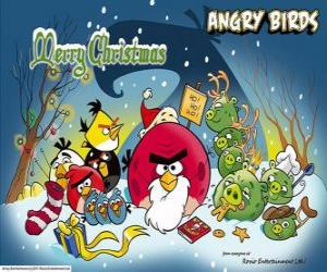 Puzzle Angry Birds en vous souhaitant un Joyeux Noël