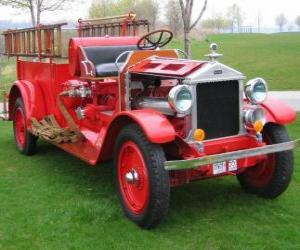 Puzzle Antique camion de pompiers