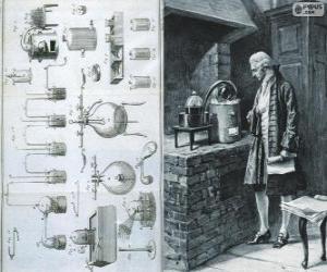 Puzzle Antoine Lavoisier (1743-1794), chimiste français, considéré comme le créateur de la chimie moderne