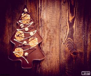 Puzzle Arbre chocolat, Noël