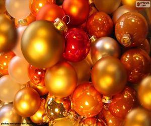 Puzzle Assortiment de boules de Noël