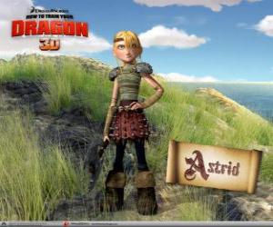 Puzzle Astrid Hofferson, une jeune viking surprenant, énergique et compétitif