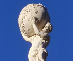 Puzzle Atlas, titan dans la mythologie grecque qui soutient la terre sur ses épaules