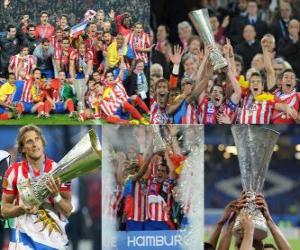 Puzzle Atletico Madrid Champion, 2009-10 Ligue Europa