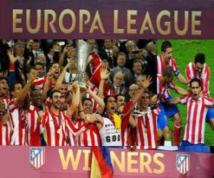 Puzzle Atlético de Madrid, champion de l'UEFA Europe League 2011-2012
