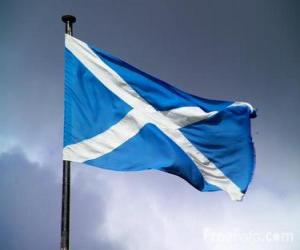 Puzzle Bandera de Escocia, país del Reino Unido