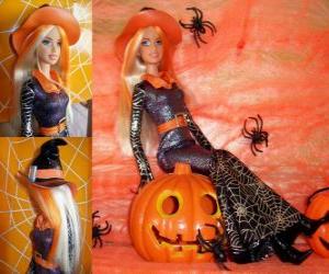Puzzle Barbie dans Halloween