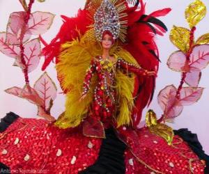 Puzzle Barbie dans le carnaval