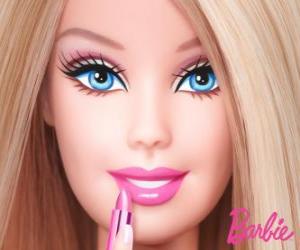 Puzzle Barbie est peint les lèvres