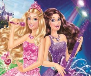Puzzle Barbie : La Princesse et la Popstar