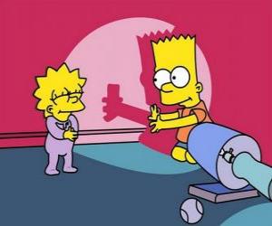 Puzzle Bart distraire son sœur Maggie
