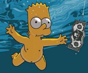 Puzzle Bart Simpson sous-marin pour obtenir un billet à un crochet