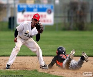 Puzzle Baseball accéder à la base