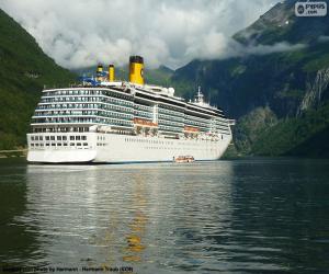 Puzzle Bateau, fjord de Geiranger