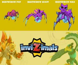 Puzzle Beatwidow en trois phases Beatwidow Pup, Beatwidow Scott et Beatwidow Max, Invizimals