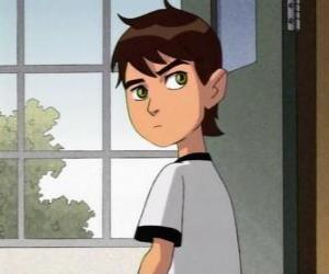 Puzzle Ben 10 ou Ben Tennyson, qui à l'avenir, sera le héros des héros, avec l'appareil extra-terrestre Omnitrix qui le permet de transformer en différents aliens