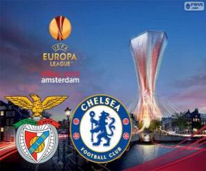 Puzzle Benfica vs Chelsea. Europe League 2012-2013 Final à l'Arena d'Amsterdam, Pays-Bas